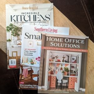 Lot of 3 publications. Home Office, Kitchen & Small Space ideas 💡